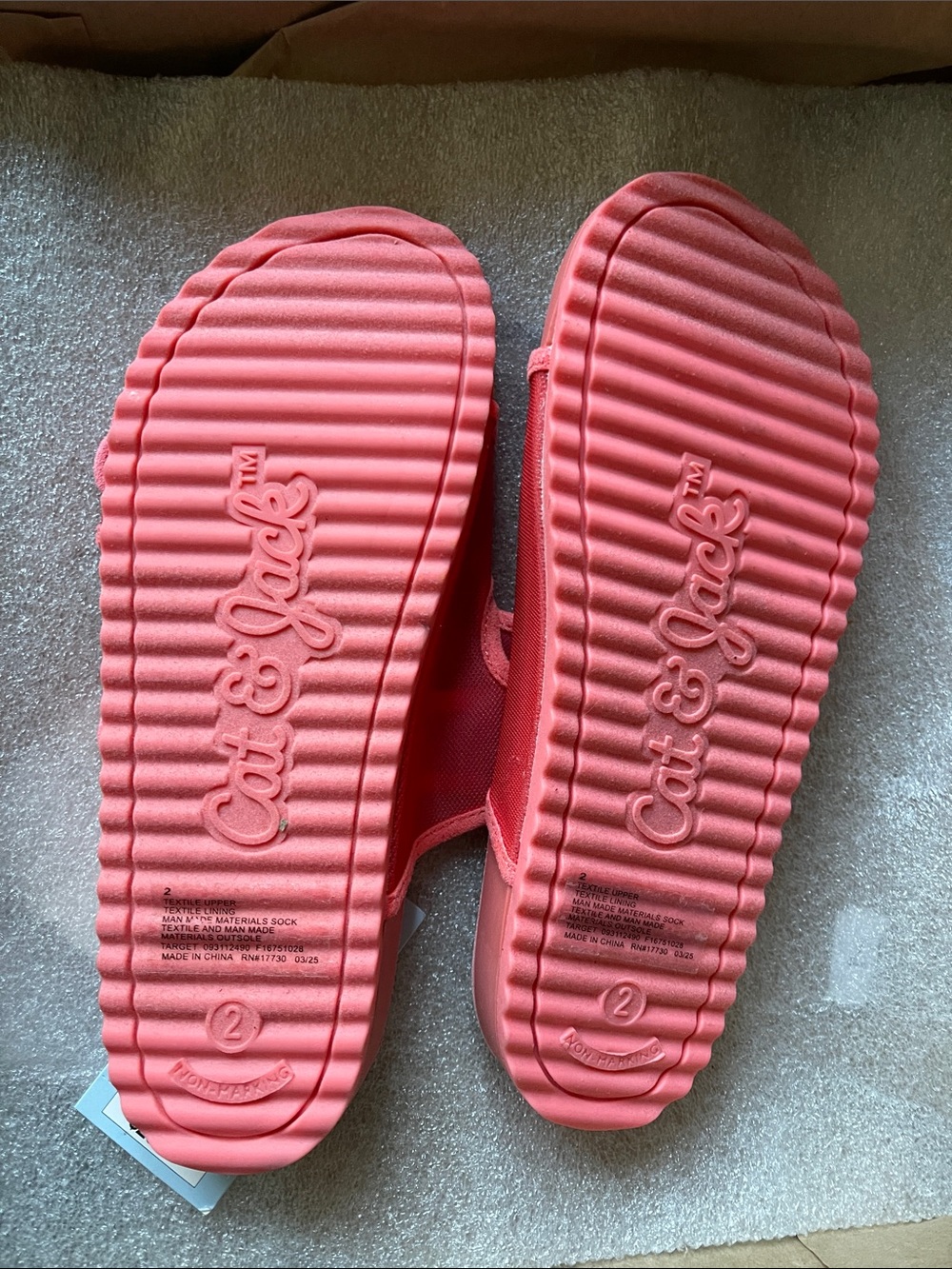Kids' Coral/Pinkish Double-Buckle Slide Sandals - Picture 3 of 3